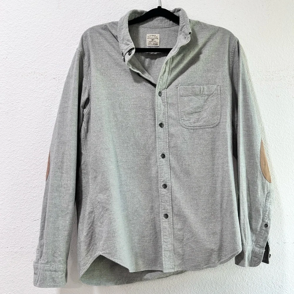 j crew shacked/ Gray Button-Down Shirt